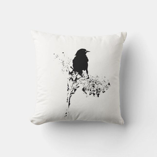 FågelSilhouette Kudde (Framsida)
