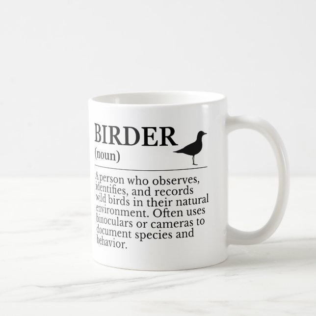 Fågelskådare definition - vildfågelobservatör kaffemugg (Höger)