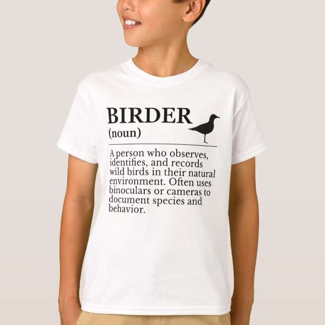 Fågelskådare definition - vildfågelobservatör t shirt (Framsida)