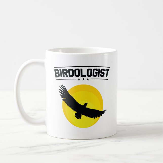 Fågelskådare Fågelskådarentusiast Fågelälskare Kaffemugg (Vänster)