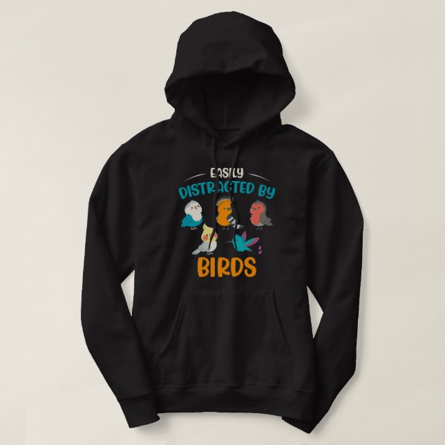 Fågelskådare som lätt sprids av fågelpopulationer hoodie (Design framsida)