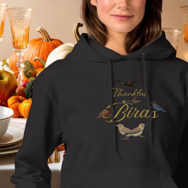 Fågelskådares tacksägelse Tacksam för fåglar grå T Shirt