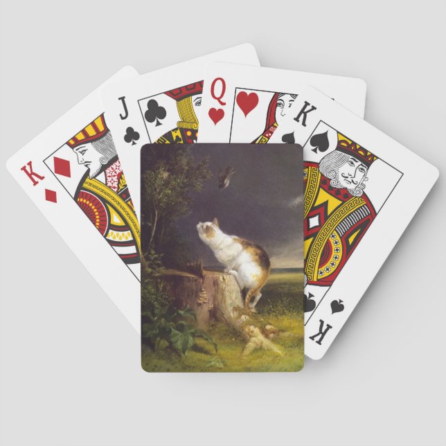 Fågelskådarn (av William Holbrook Beard) Casinokort (Baksidan)