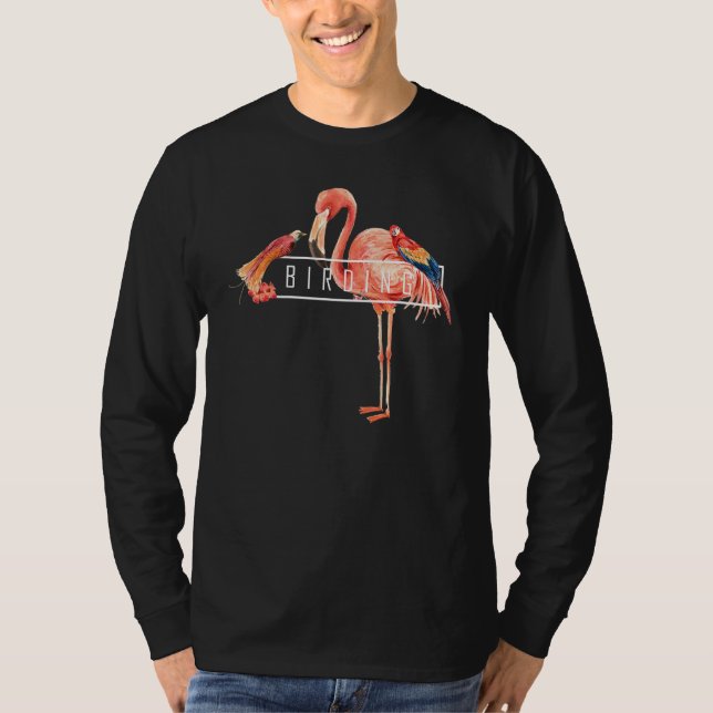 Fågelskådarn Birding Watching Fågelskådning Watche T Shirt (Framsida)