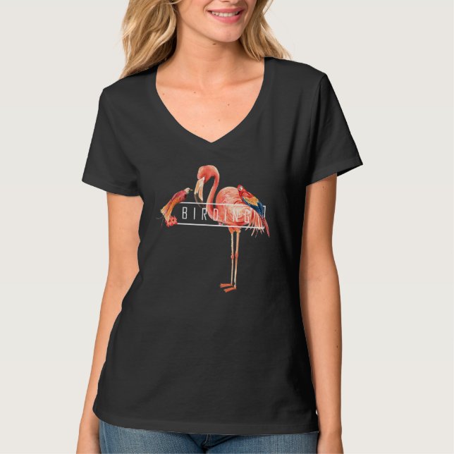 Fågelskådarn Birding Watching Fågelskådning Watche T Shirt (Framsida)