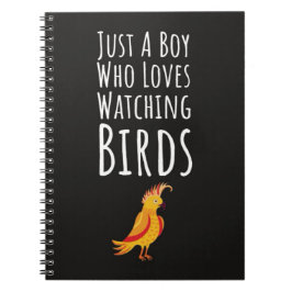 Fågelskådarpresenter för pojkar För barn Ornitolog Anteckningsbok