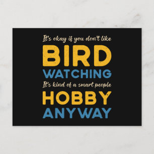 Fågelskådning Bird Watching Hobby ändå Watcher Vykort