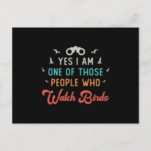 Fågelskådning de människor som tittar på fågelskåd vykort