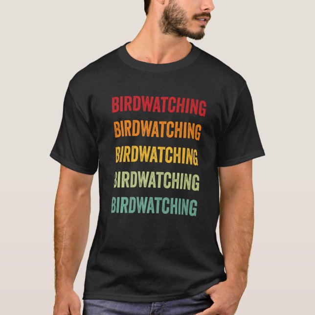 Fågelskådning Fågelskådning Hobbyist Rainbow T Shirt (Framsida)