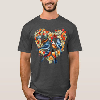 Fågelskådning Hjärtkrämning Fågelfåglar Fågelbildn T Shirt