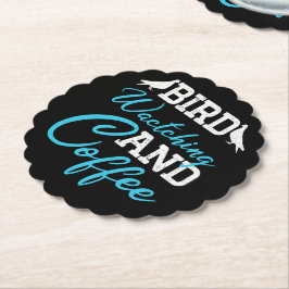 Fågelskådning Och Kaffeuppfödare Pappa Födelsedags Underlägg Papper