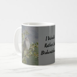 Fågelskådning Sparrow på Gren Mosaic Birder Kaffemugg