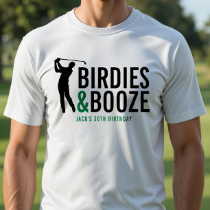 Fågelskådning & Sprit Vuxen Golfklubb Medlems Föde T Shirt