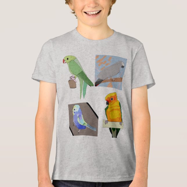 Fågelskjorta T Shirt (Framsida)