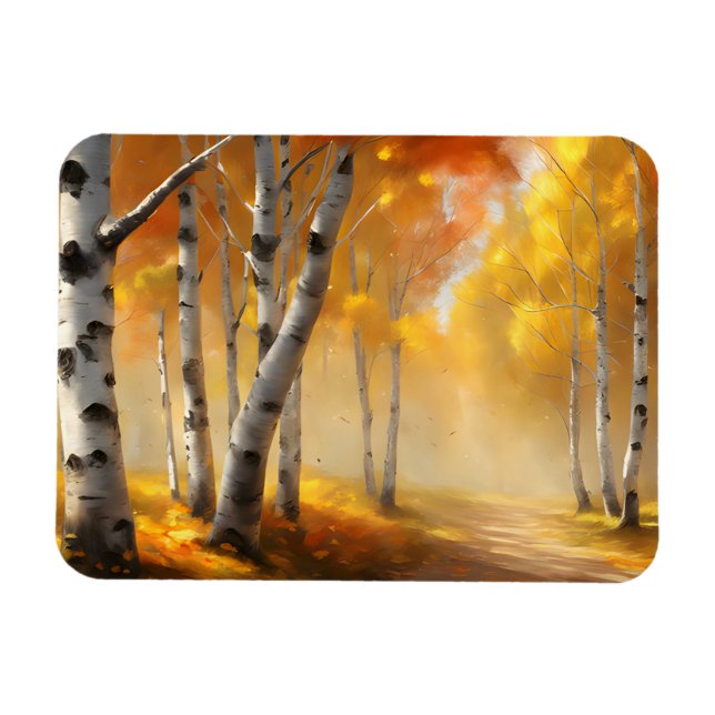Fågelskog i höstens flexibla magnet (Horisontell)