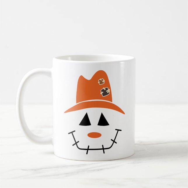 Fågelskrämma Ansikte Fall Coffee Mugg (Vänster)