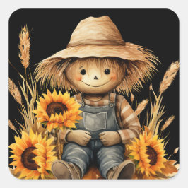 Fågelskrämma Apron Fyrkantigt Klistermärke