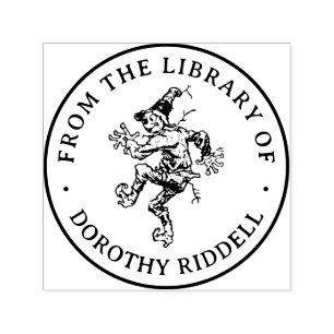 Fågelskrämma Bibliotek i bokplattan Självfärgande Stämpel
