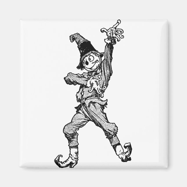 Fågelskrämma Dancing Disco Stil Magnet (Framsidan)