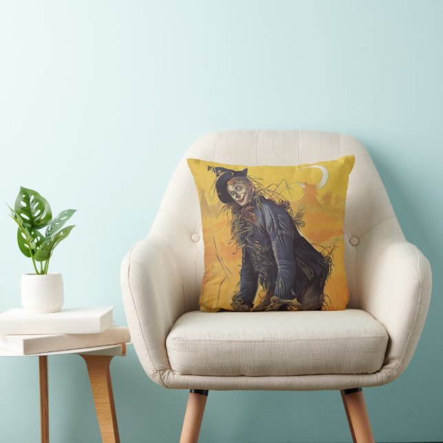 Fågelskrämma från Oz-guiden, Vintage Fairy Tales Kudde (Stol)