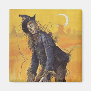 Fågelskrämma från Oz-guiden, Vintage Fairy Tales Magnet