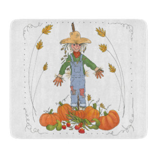 Fågelskrämma i Pumpkin Patch Cute Watercolor