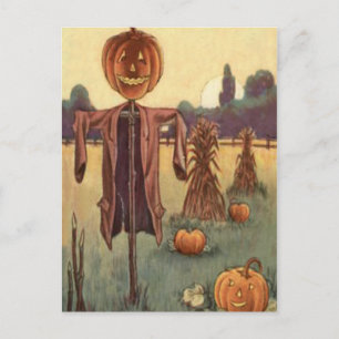 Fågelskrämma Jack o lantern Pumpkin Vykort
