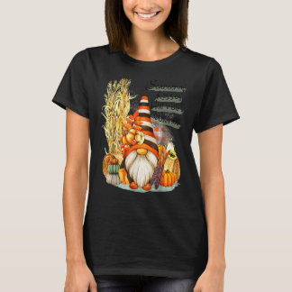 Fågelskrämma Kisses Harvest Önskemål Gnome Pumpkin T Shirt
