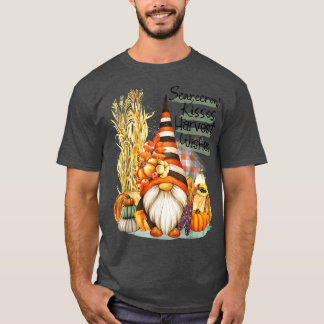 Fågelskrämma Kisses Harvest Önskemål Gnome Pumpkin T Shirt