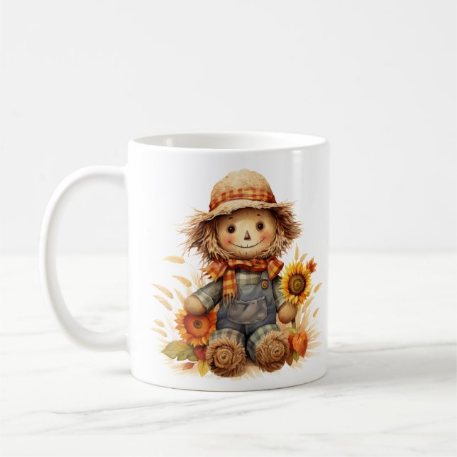 Fågelskrämma med solros kaffemugg (Vänster)