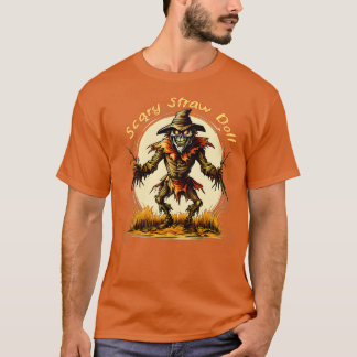 Fågelskrämma Monster Scary Straw Doll T Shirt