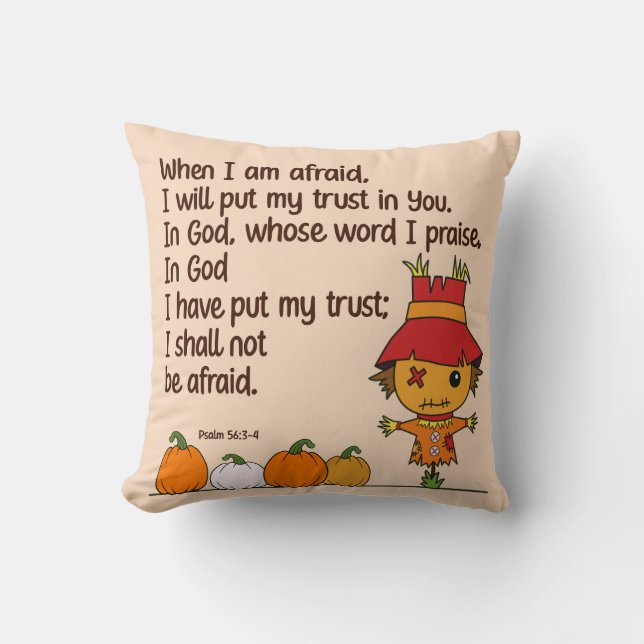 Fågelskrämma när jag är rädd kudde (Framsida)