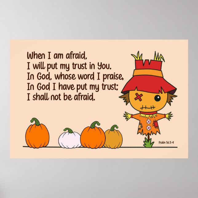 Fågelskrämma när jag är rädd poster (Framsidan)