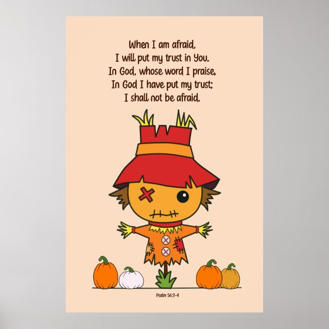 Fågelskrämma när jag är rädd poster (Framsidan)