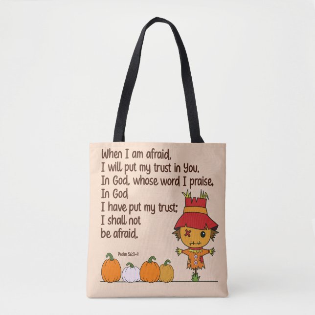 Fågelskrämma när jag är rädd tygkasse (Framsida)