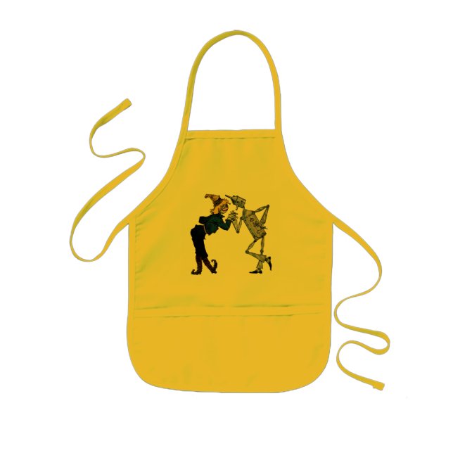 Fågelskrämma och Tin Man Apron Barnförkläde (Framsidan)
