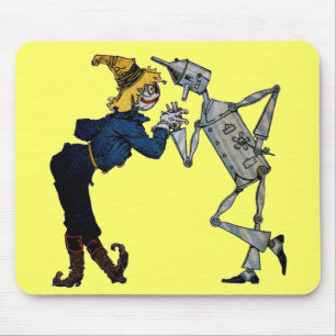 Fågelskrämma och Tin Man Mouse Pad Musmatta