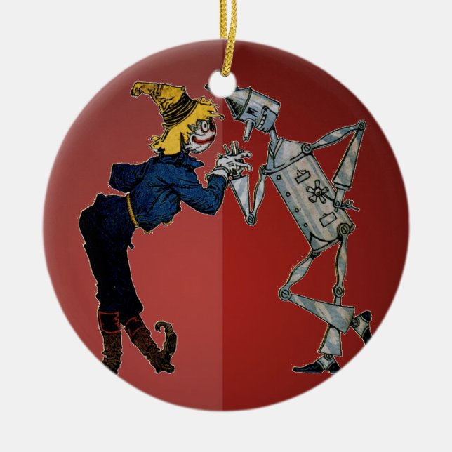Fågelskrämma och Tin Man Ornament (Framsidan)