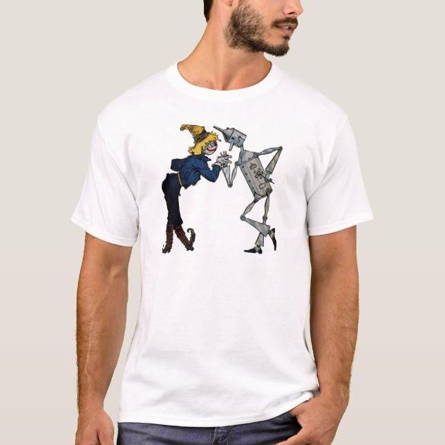 Fågelskrämma och Tin Man Tee Shirt (Framsida)
