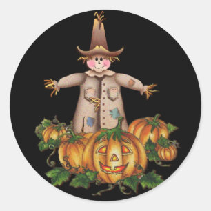 FÅGELSKRÄMMA & PUMPKIN PATCH by SHARON SHARPE Runt Klistermärke