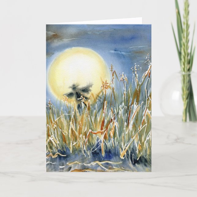 Fågelskrämma Sentinel Blank Notecard Tack Kort (Framsida)