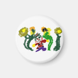 Fågelskrämma solrosor glädje magnet