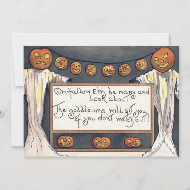 Fågelskrämma Spöke Ande Jack O Lantern Pumpa (Framsida)