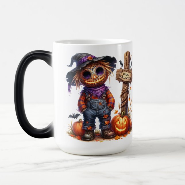 Fågelskrämma Spooky Halloween Mugg (Vänster)