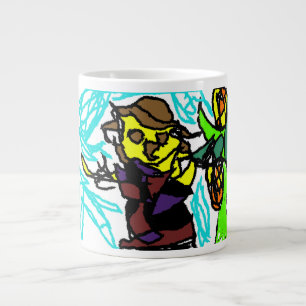 Fågelskrämma stil jumbo mugg