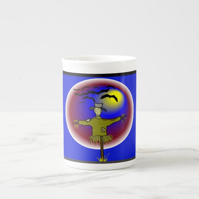 Fågelskrämma utan ansikte - benporslin mugg (Framsidan)