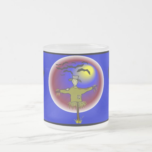 Fågelskrämma utan ansikte - frostad glasmugg (Center)