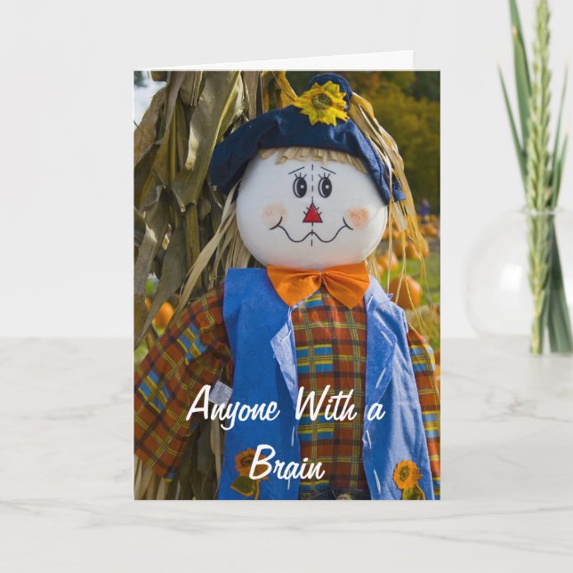 Fågelskrämmafödelsedagkort Kort (Framsida)