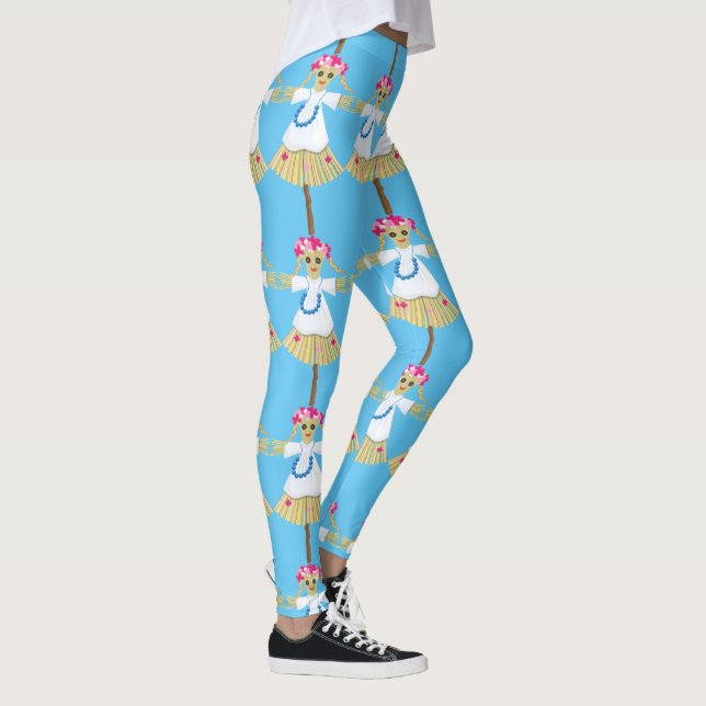 Fågelskrämman Cute Blonde Pigtails Leggings (Höger)