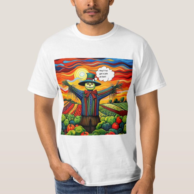 Fågelskrämman jobb t shirt (Framsida)